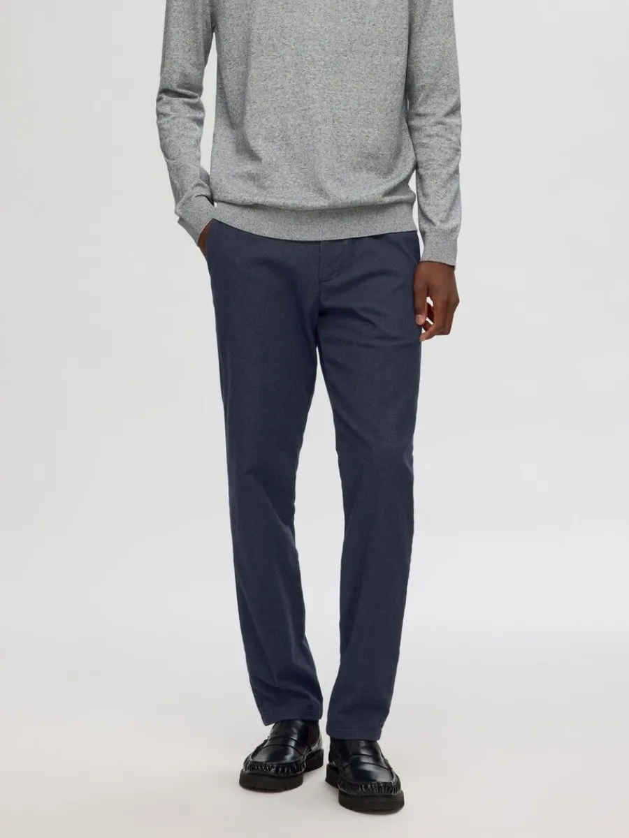 slimfit_brushed_chinos_0-2.webp SELECTED 175 SLIM-FIT BRUSHED CHINOS Blue Best Sale