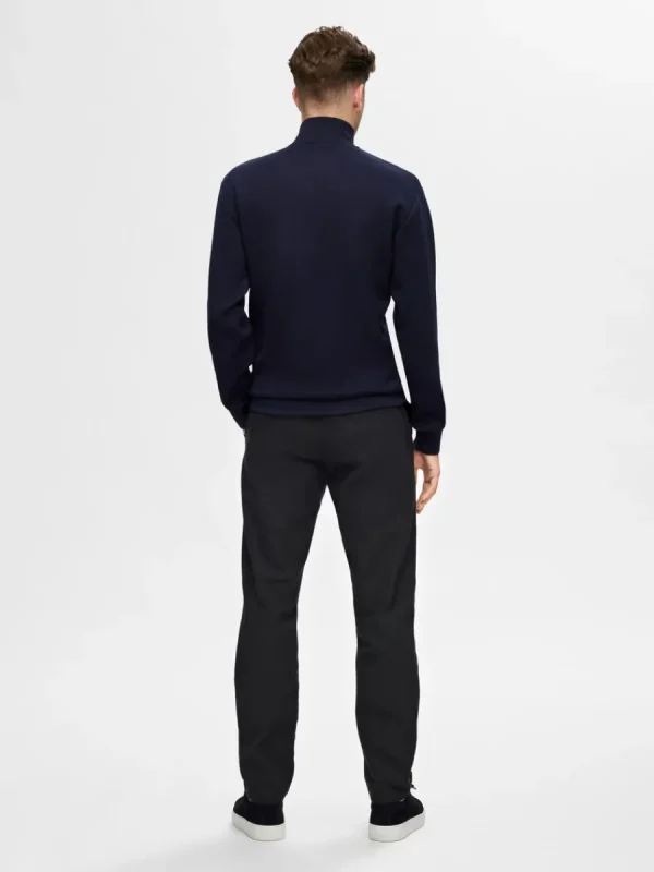 SELECTED 175 SLIM-FIT BRUSHED CHINOS Black Best Sale