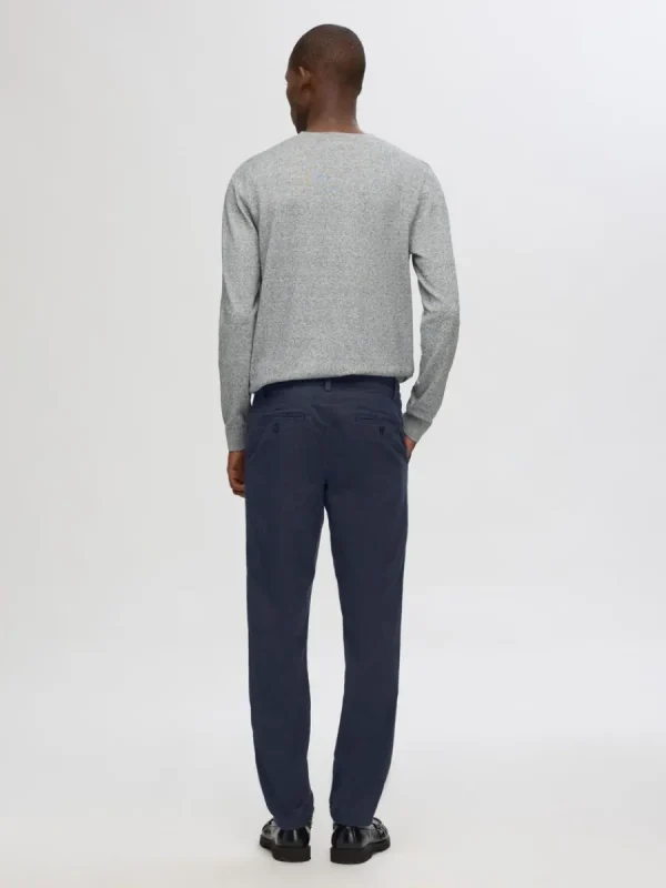 SELECTED 175 SLIM-FIT BRUSHED CHINOS Blue Best Sale