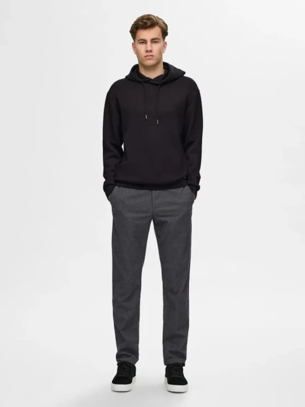 SELECTED 175 SLIM-FIT BRUSHED CHINOS Grey Clearance