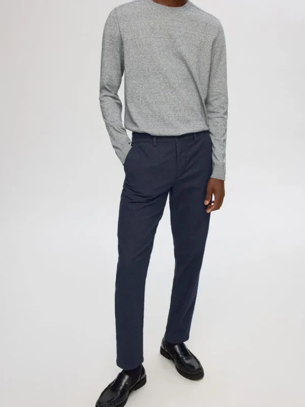 SELECTED 175 SLIM-FIT BRUSHED CHINOS Blue Best Sale