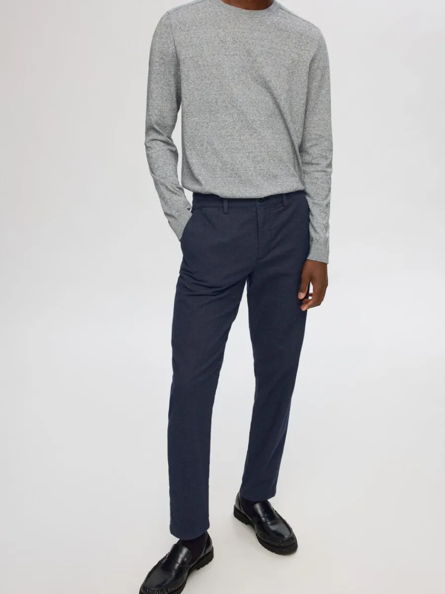 slimfit_brushed_chinos_3-2.webp SELECTED 175 SLIM-FIT BRUSHED CHINOS Blue Best Sale