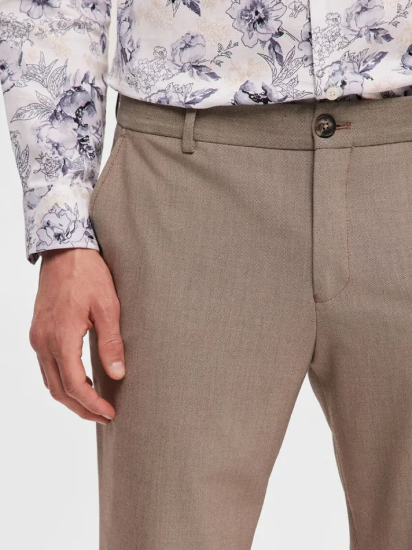 SELECTED 175 SLIM-FIT BYXOR Beige Clearance