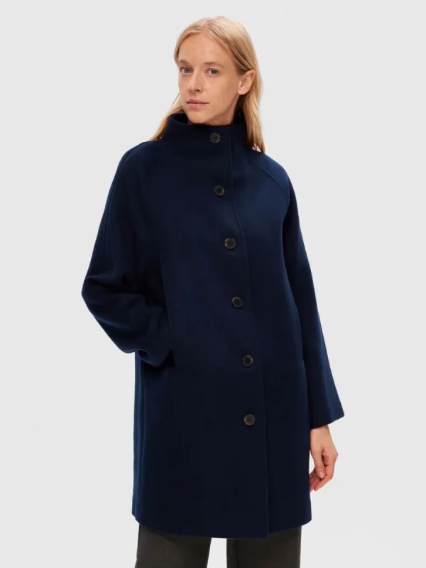 SELECTED SLÄT KAPPA Blue Discount