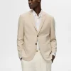 SELECTED SMAL PASSFORM ENKELKNÄPPT KAVAJ Beige Best Sale