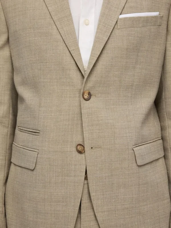 SELECTED SMAL PASSFORM ENKELKNÄPPT KAVAJ Beige Best Sale