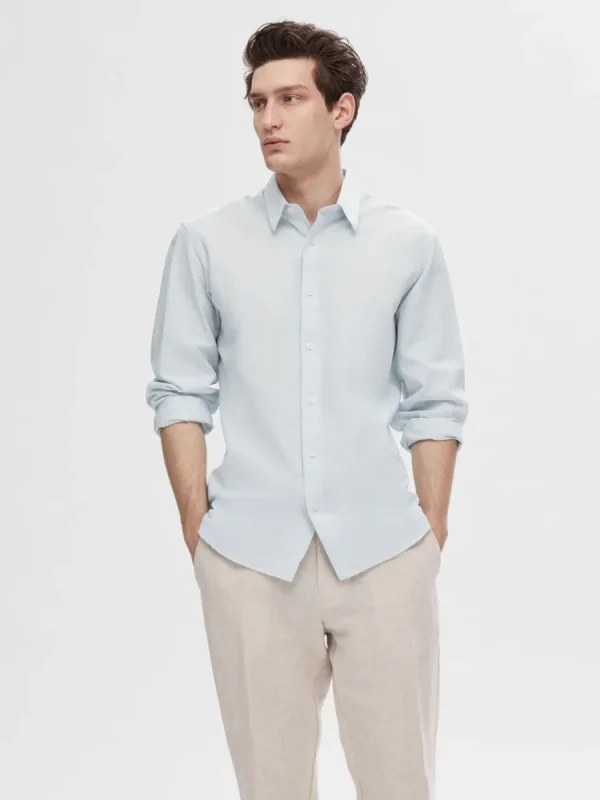 SELECTED SMAL PASSFORM SKJORTA Blue Hot