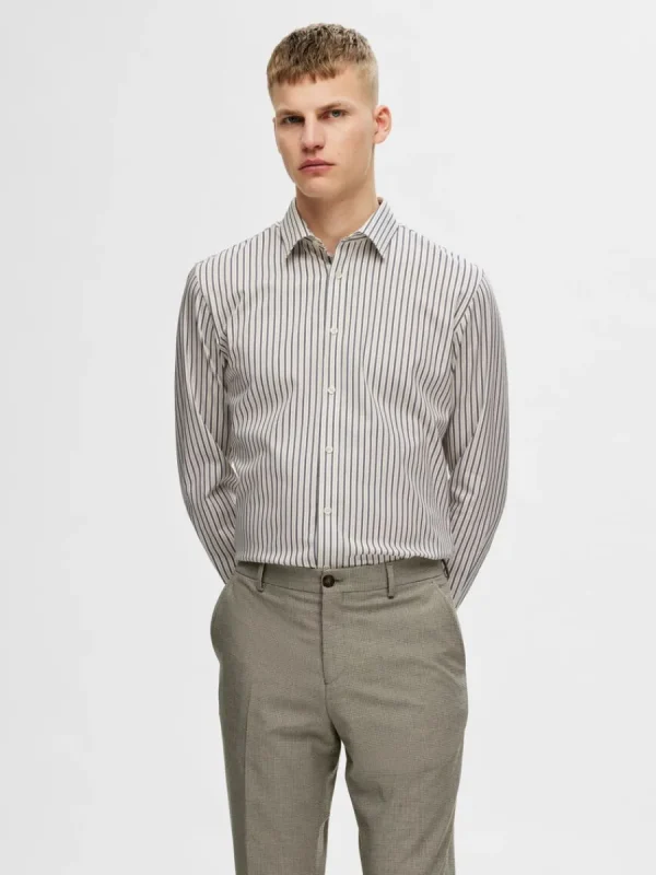 SELECTED SMAL PASSFORM SKJORTA Grey Shop