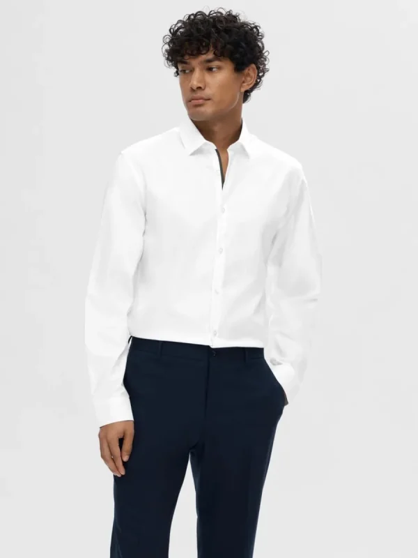 SELECTED SMAL PASSFORM SKJORTA White Hot