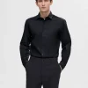 SELECTED SMAL PASSFORM SKJORTA Black Discount