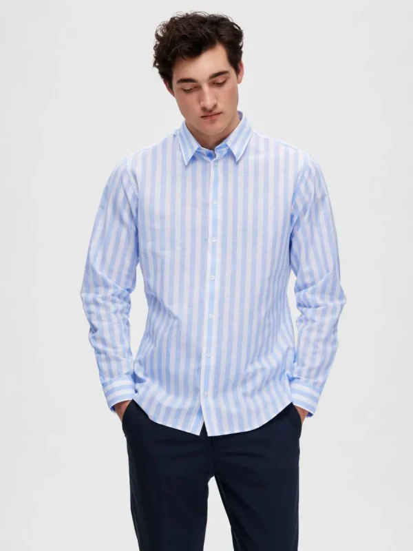 SELECTED SMAL PASSFORM SKJORTA Blue Hot