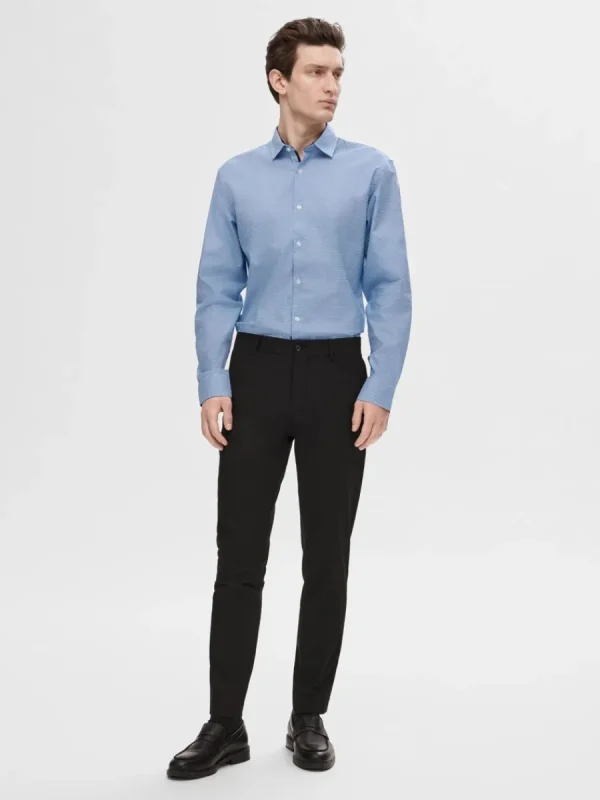SELECTED SMAL PASSFORM SKJORTA Blue Store