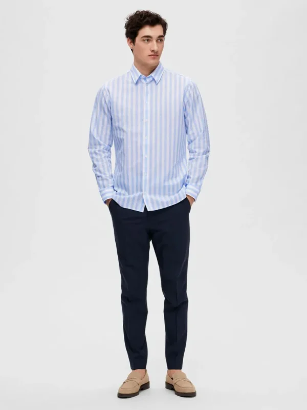 SELECTED SMAL PASSFORM SKJORTA Blue Hot