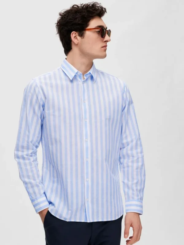 SELECTED SMAL PASSFORM SKJORTA Blue Hot