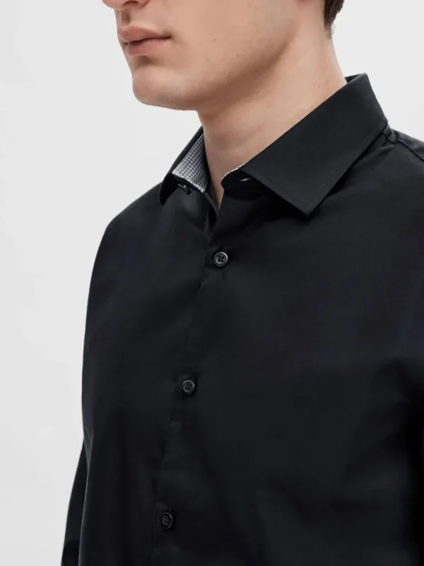 SELECTED SMAL PASSFORM SKJORTA Black Discount