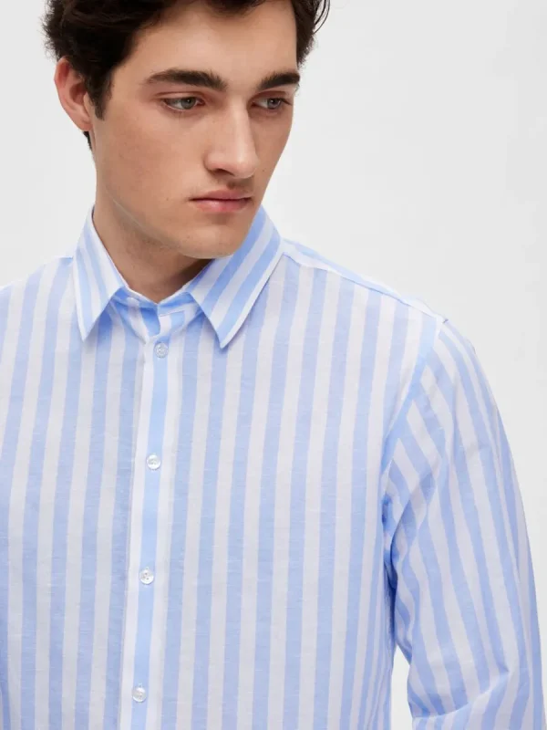 SELECTED SMAL PASSFORM SKJORTA Blue Hot