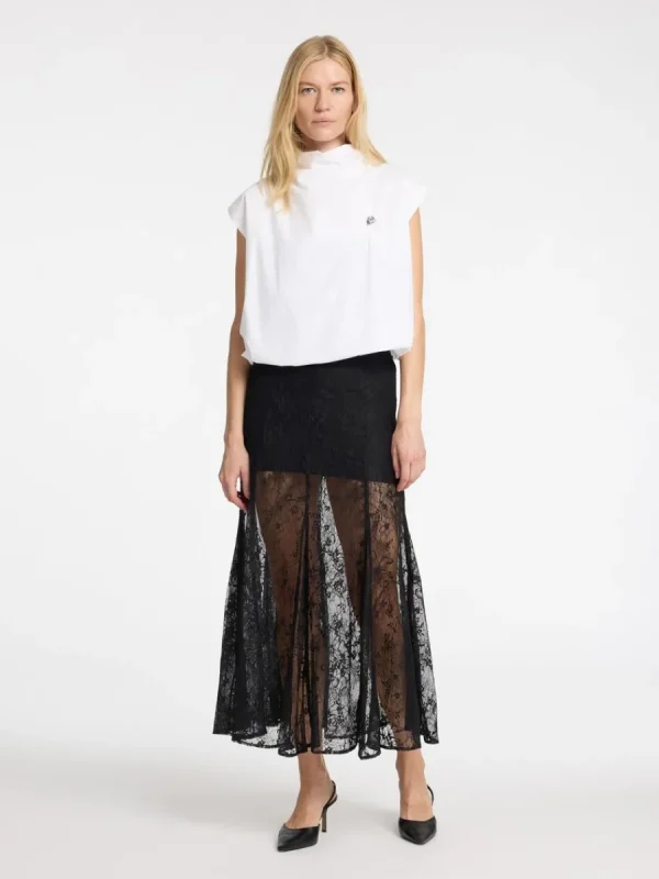 SELECTED SPETS MIDIKJOL Black Clearance