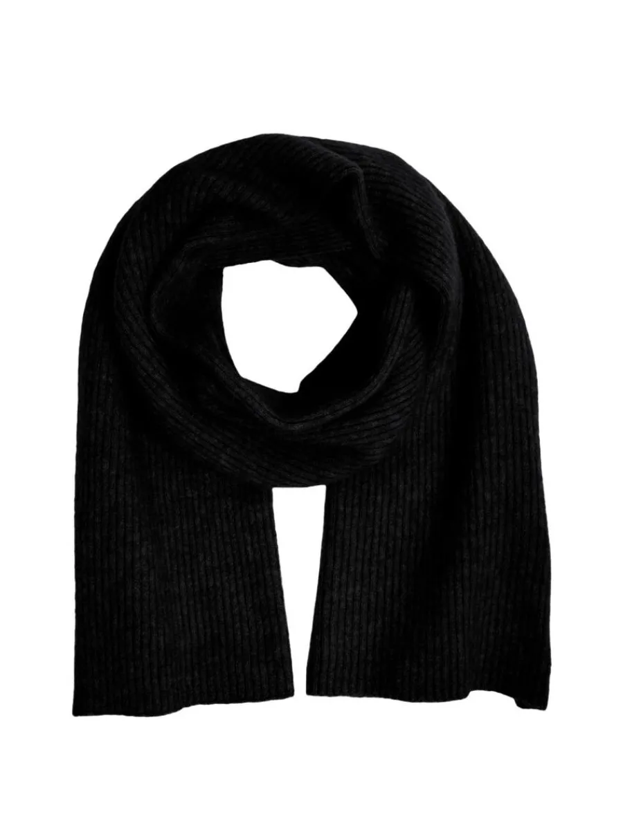 stickad_halsduk_0.webp SELECTED STICKAD HALSDUK Black Online