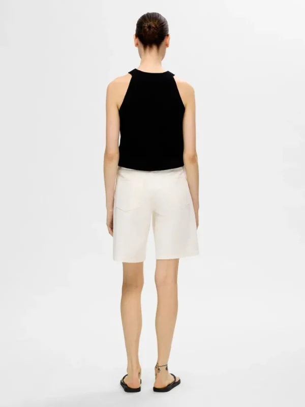 SELECTED STICKAD HALTERNECK TOPP Black Best