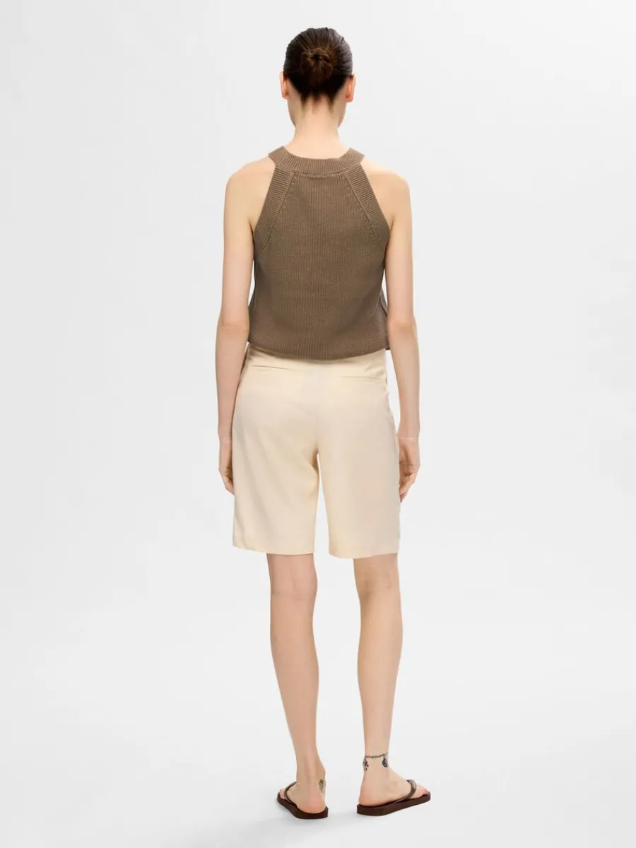 stickad_halterneck_topp_4.webp SELECTED STICKAD HALTERNECK TOPP Brown Online