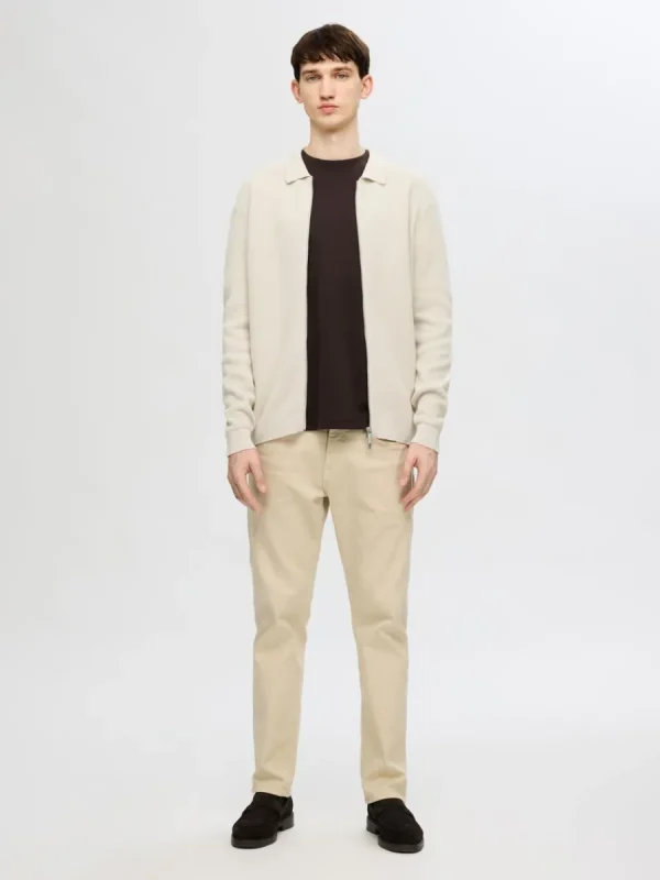 SELECTED STICKAD KOFTA MED BLIXTLÅS Beige Cheap