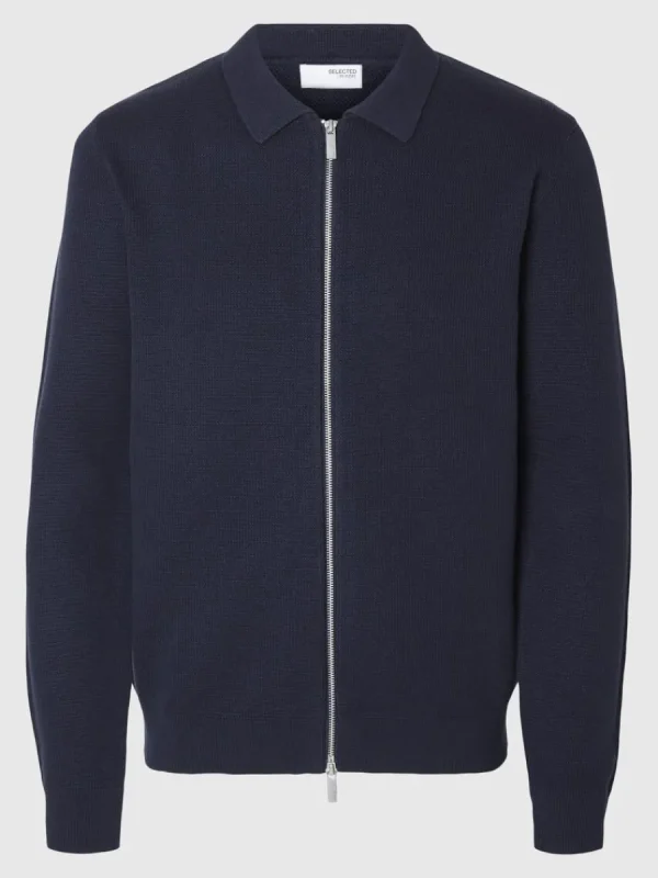 SELECTED STICKAD KOFTA MED BLIXTLÅS Blue Cheap