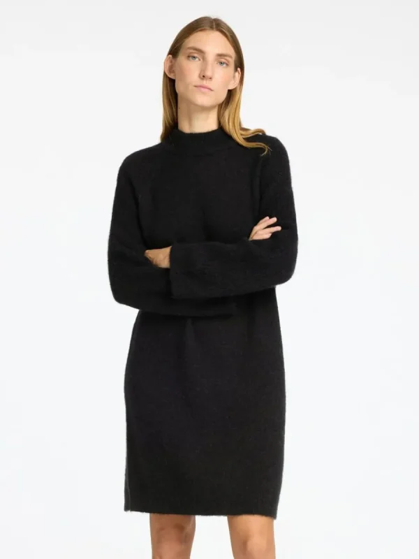 SELECTED STICKAD KORT KLÄNNING Black New