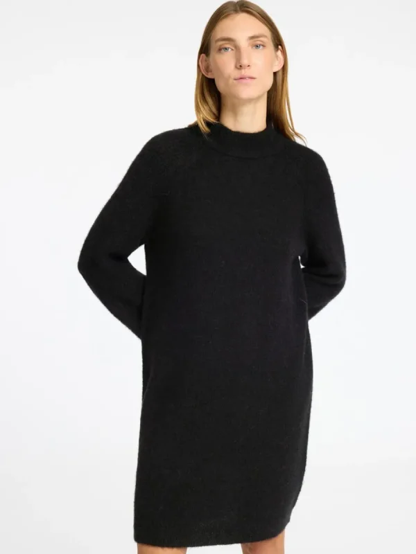 SELECTED STICKAD KORT KLÄNNING Black New