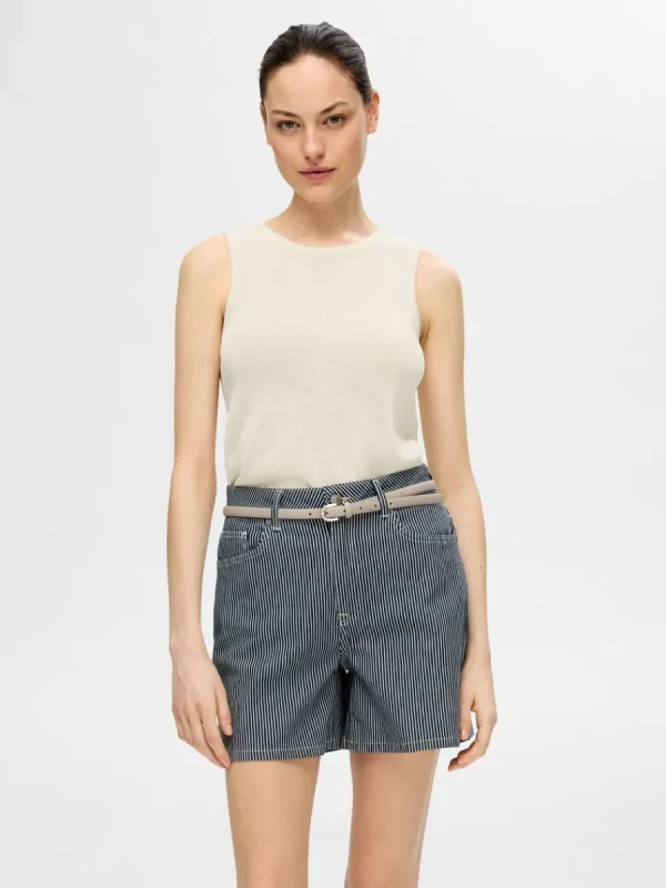 SELECTED STICKAD LINNE Beige Cheap