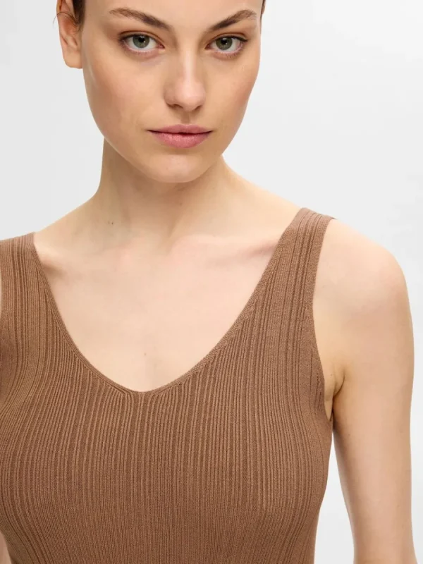 SELECTED STICKAD LINNE Brown Outlet