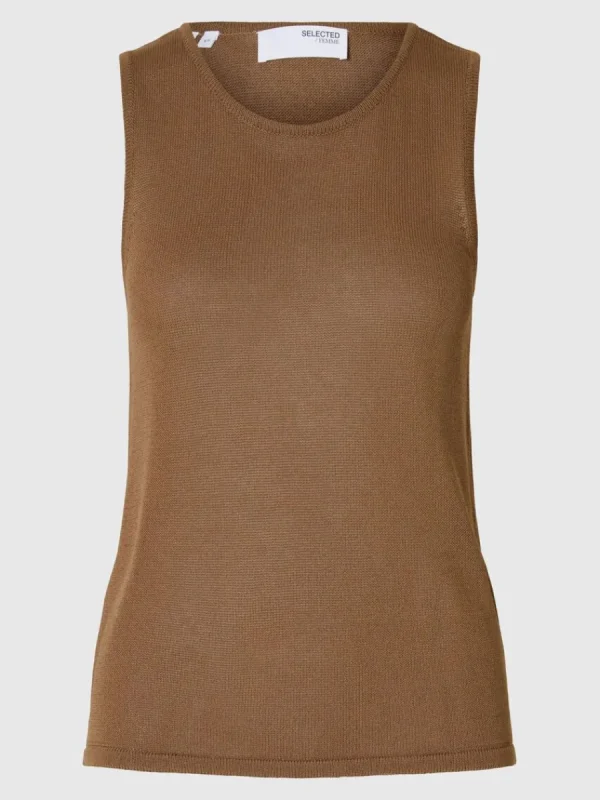SELECTED STICKAD LINNE Brown Outlet
