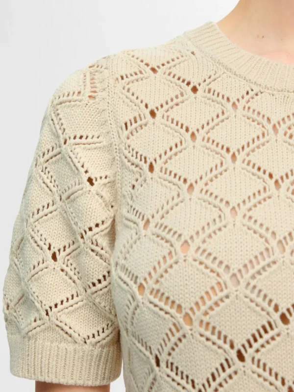 SELECTED STICKAD MAXIKLÄNNING Beige Sale