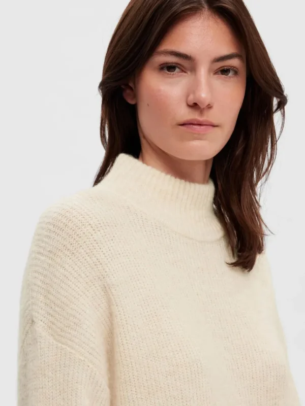 SELECTED STICKAD MAXIKLÄNNING Beige Flash Sale
