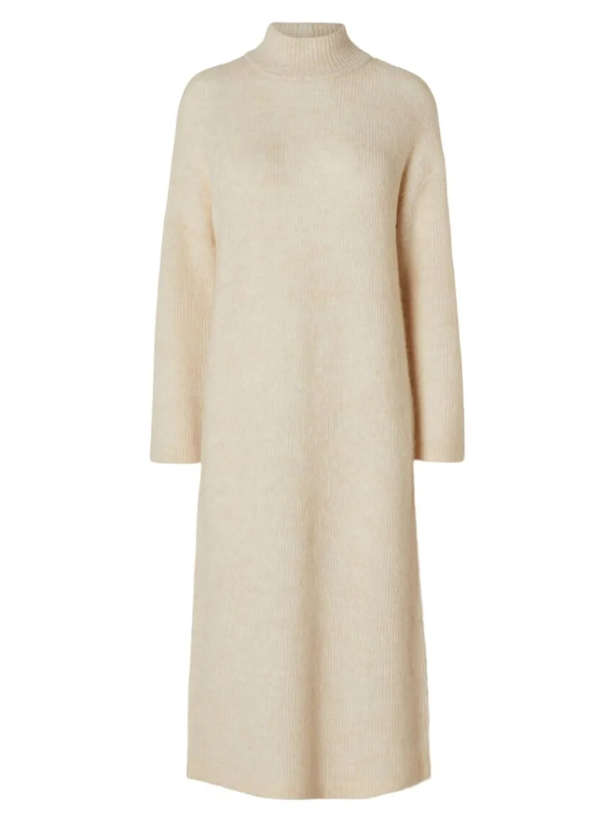 stickad_maxiklnning_5.webp SELECTED STICKAD MAXIKLÄNNING Beige Flash Sale