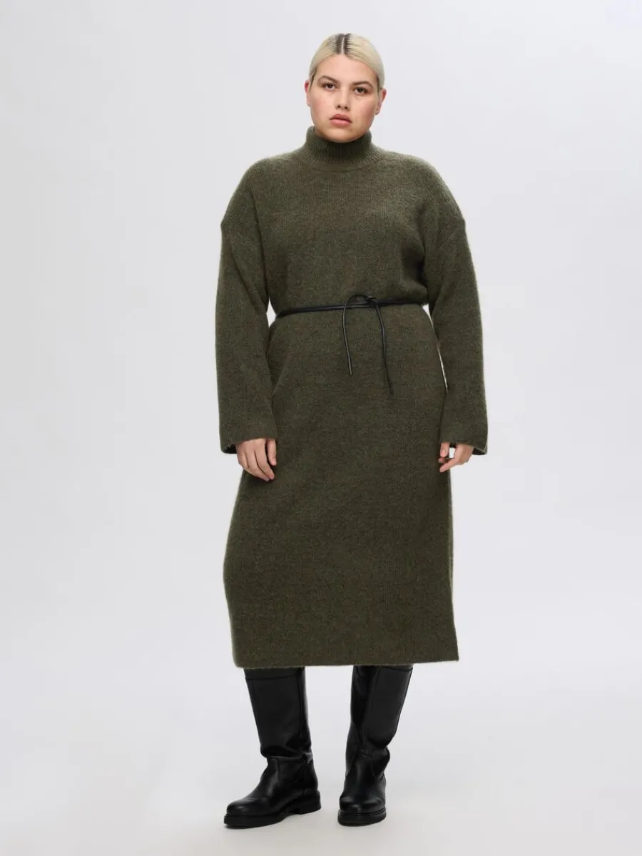 stickad_maxiklnning_6.webp SELECTED STICKAD MAXIKLÄNNING Green Best Sale