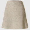 SELECTED STICKAD MINIKJOL Beige Flash Sale