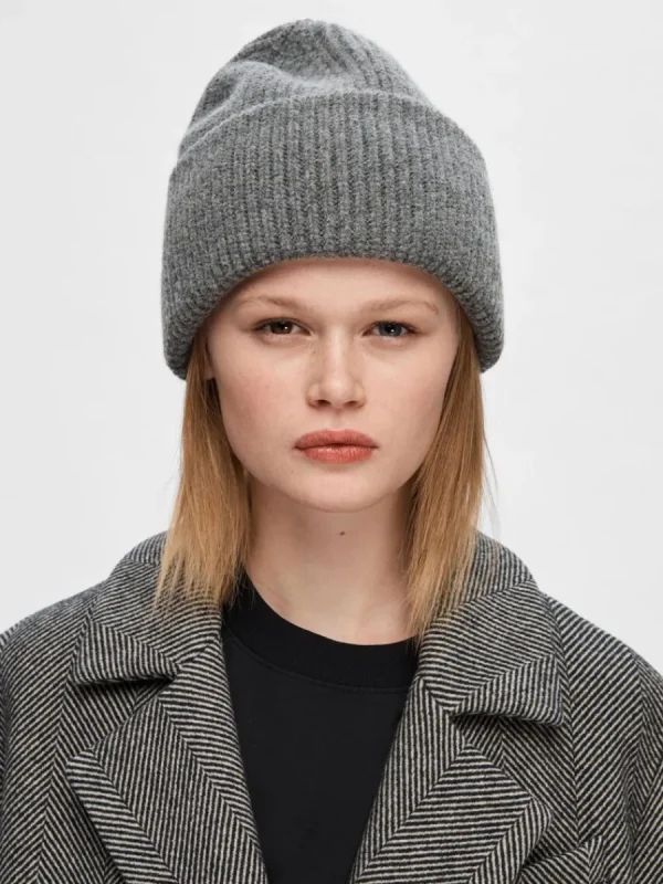 SELECTED STICKAD MÖSSA Grey Online