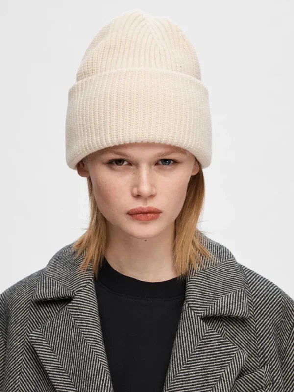 SELECTED STICKAD MÖSSA Beige Flash Sale