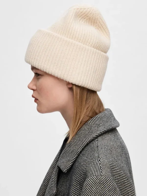 SELECTED STICKAD MÖSSA Beige Flash Sale