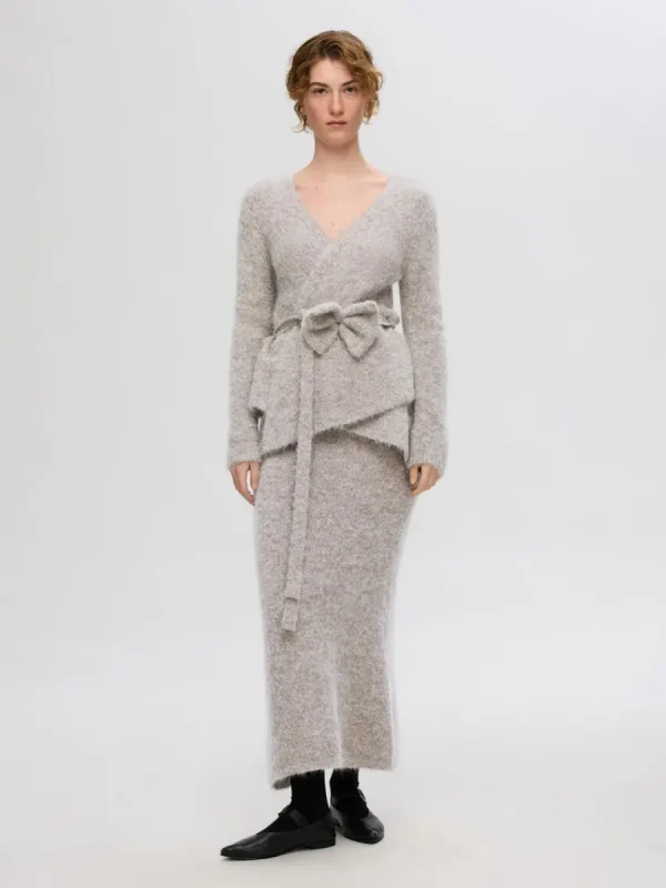 SELECTED STICKAD OMLOTTKOFTA Grey Cheap