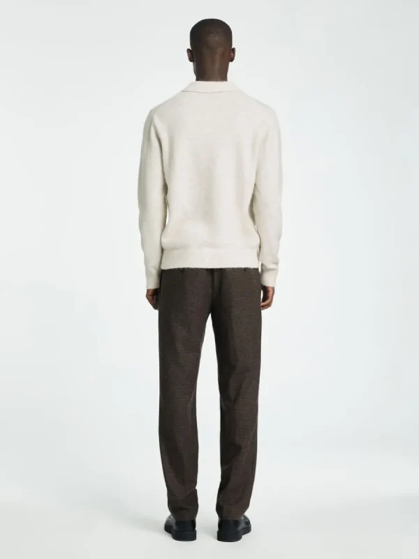 SELECTED STICKAD PIKÉTRÖJA Beige New