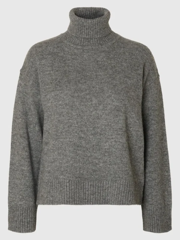 SELECTED STICKAD POLOTRÖJA Grey Cheap