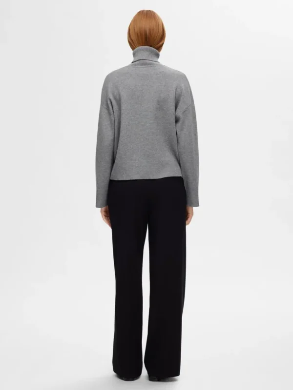 SELECTED STICKAD POLOTRÖJA Grey Cheap