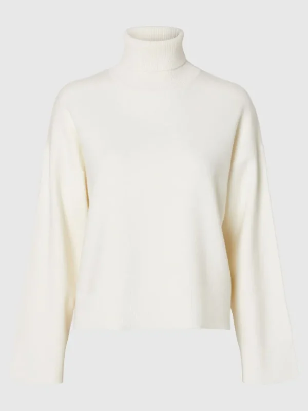 SELECTED STICKAD POLOTRÖJA Beige Cheap