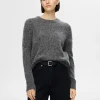 SELECTED STICKAD RUNDRINGAD TRÖJA Grey Online