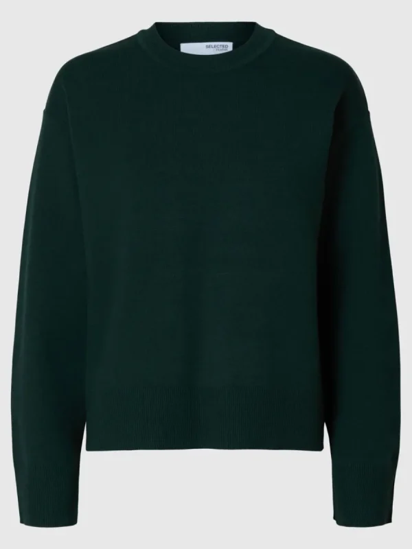SELECTED STICKAD RUNDRINGAD TRÖJA Green Hot