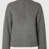 SELECTED STICKAD TRÖJA MED HALVLÅNGT BLIXTLÅS Grey Cheap