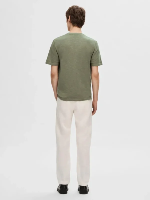 SELECTED STICKAD T-SHIRT Green Best Sale