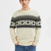 SELECTED STICKAD VINTER TRÖJA Beige Fashion