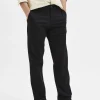 SELECTED 196 STRAIGHT FIT CHINOS Black Flash Sale